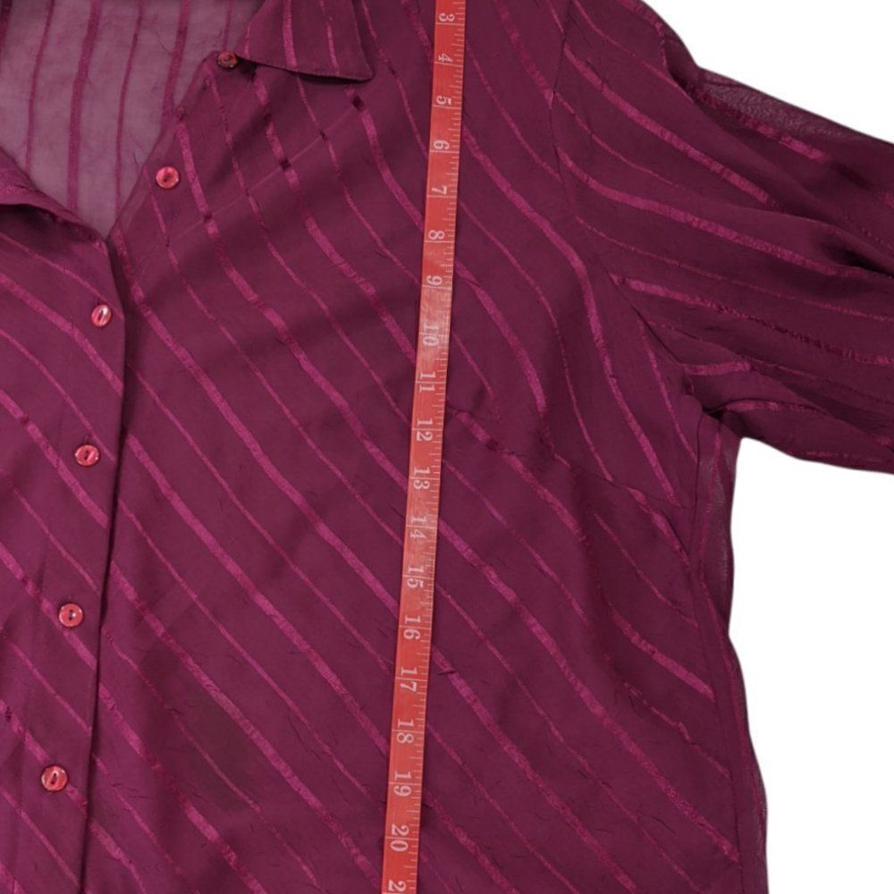 Club "Z" Collection Purple Sheer Blouse - Picture 4 of 8